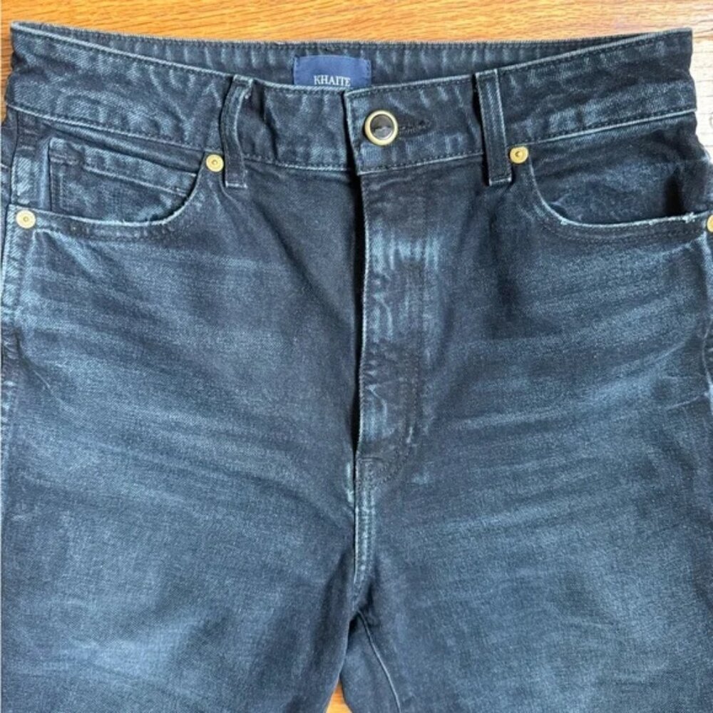 KHAITE Danielle Stretch Jeans, Dark Wash, Size 28